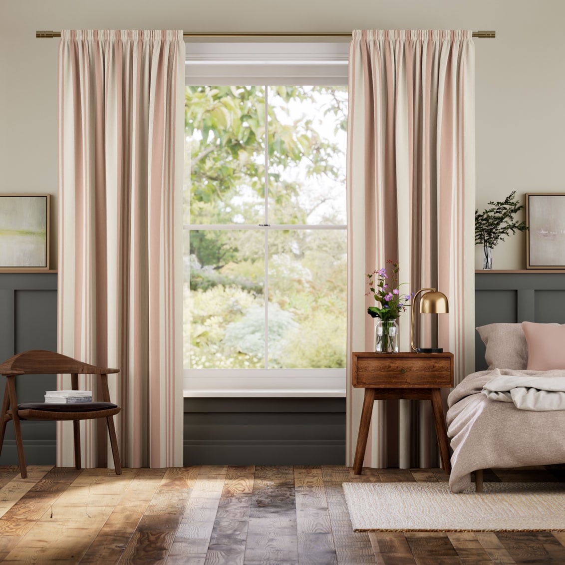 アルバニー ローズ カーテン