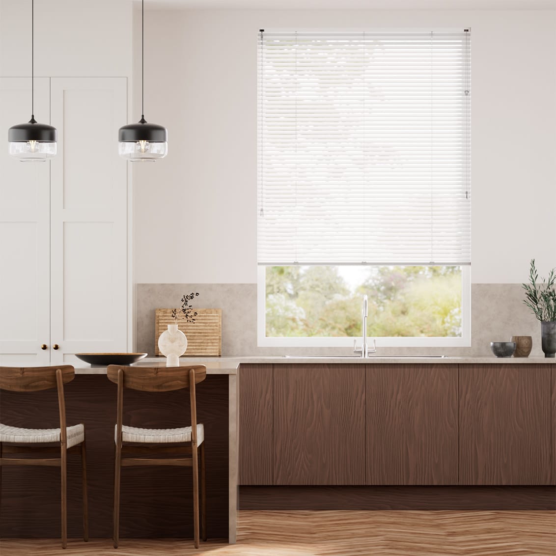 【つっぱり式】エッセンス　スノーフレーク アルミブラインド