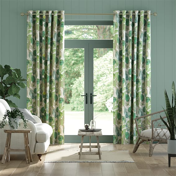 ブレークリーリネンビンテージ　リリーパッド カーテン