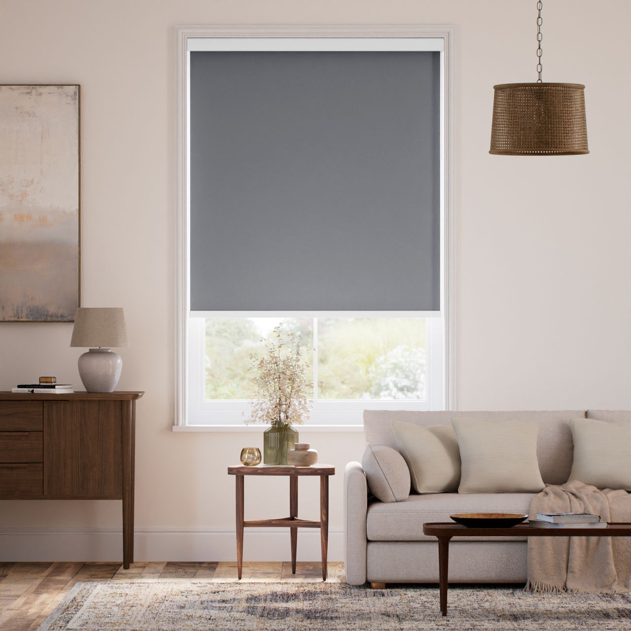 遮光 ブルーフォグ ロールスクリーン