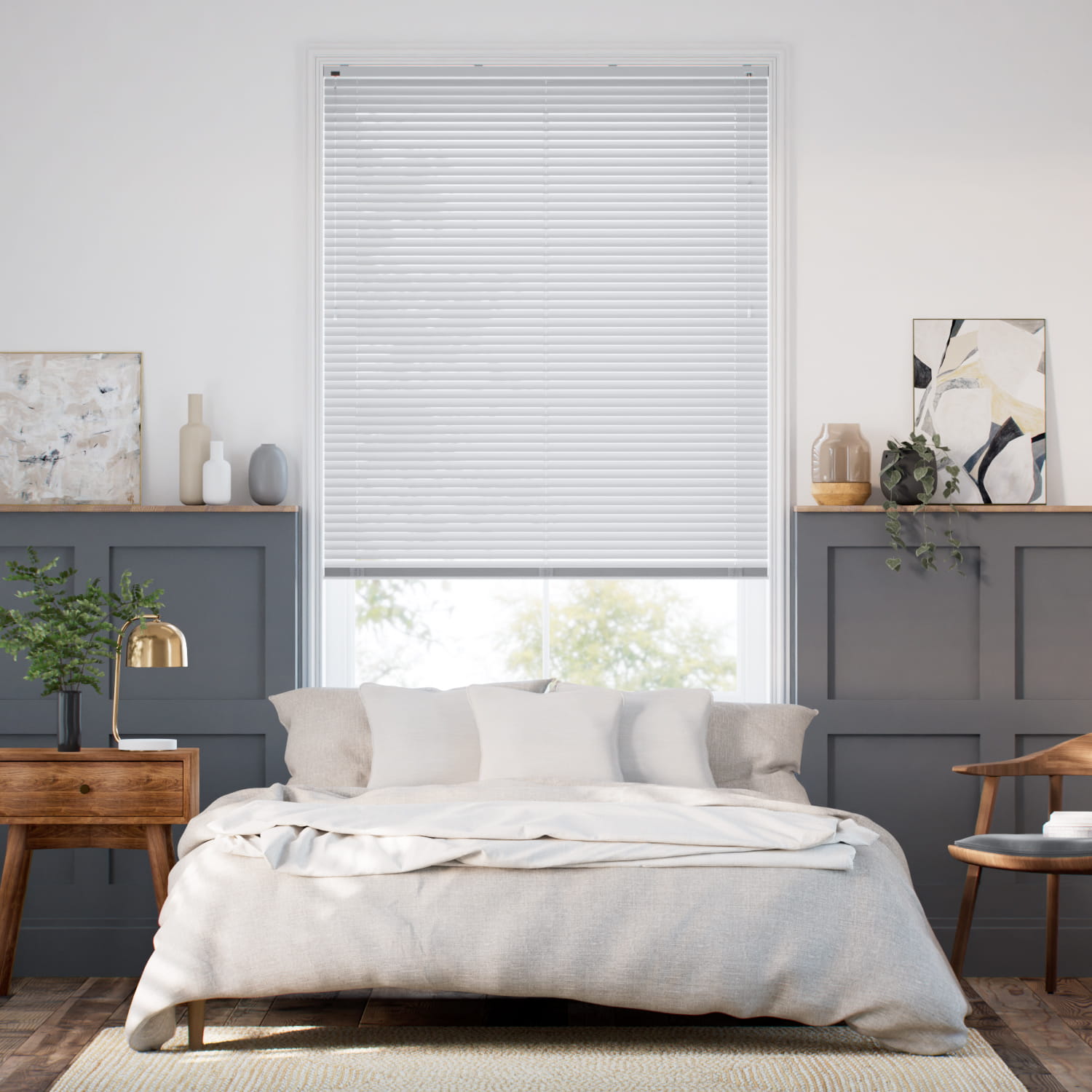 【つっぱり式】エッセンス　ペールブルー アルミブラインド