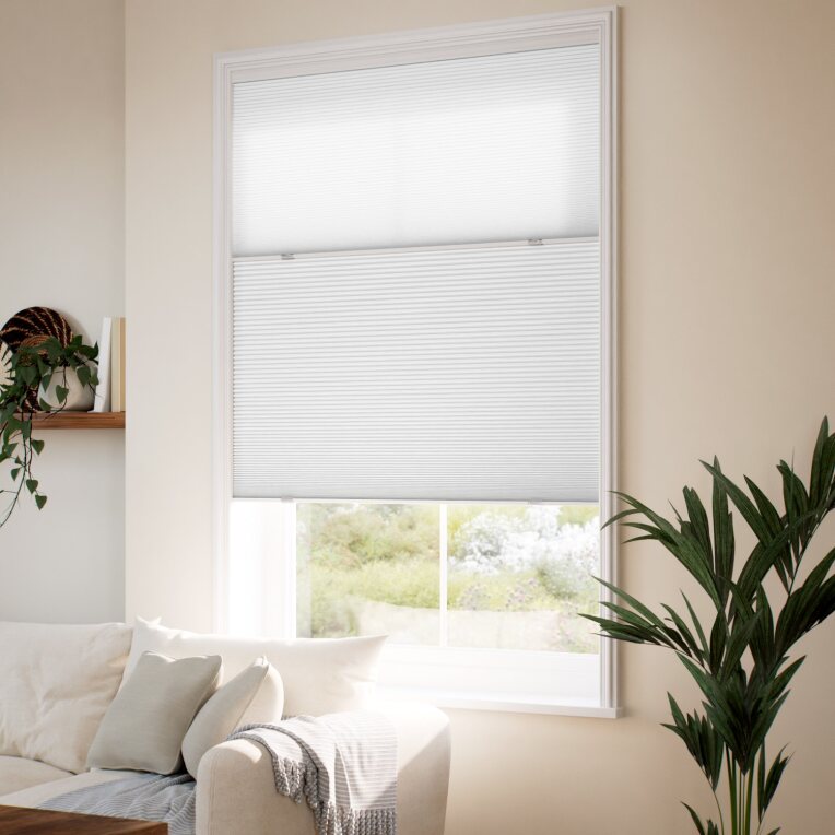 【つっぱり式】コードレス ツインハニカム シンプルホワイト ハニカムシェード