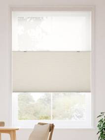 【つっぱり式】コードレス ツインハニカム シアーアイボリー コードレスハニカム サムネイル写真