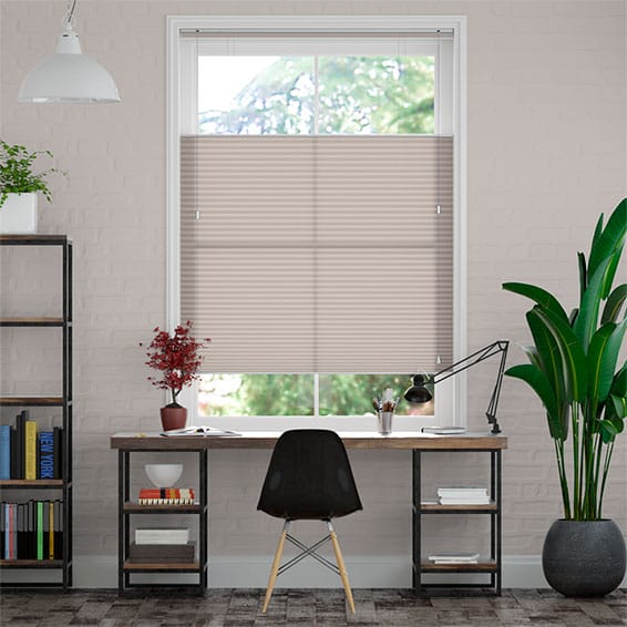 【つっぱり式】採光トップダウンハニカム マッシュルーム シェード