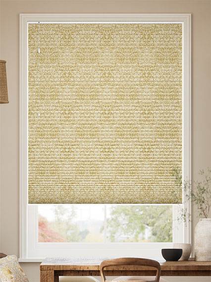 【つっぱり式】 遮光ハニカム ウィリアムモリス ブラックソーン サフラン ハニカムシェード サムネイル写真