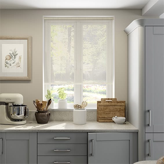 【つっぱり式】オキュラス　リネン ロールスクリーン　-プルコード式-