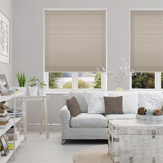 【つっぱり式】コードレス遮光ハニカム　ぺブル ハニカムシェード