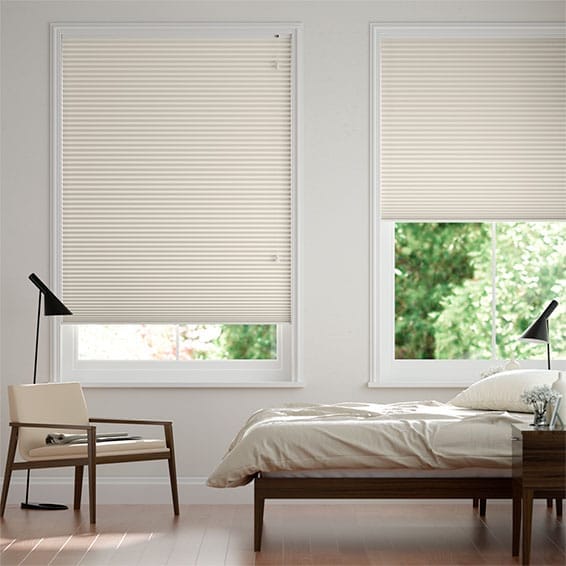 【つっぱり式】遮光ハニカム アイボリー ハニカムシェード