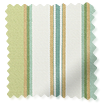 カレッジストライプ　グリーン＆アクア ロールスクリーン 見本の写真