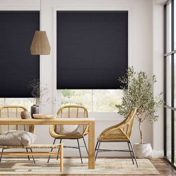 コードレス採光トリプルハニカム ブラック ハニカムシェード