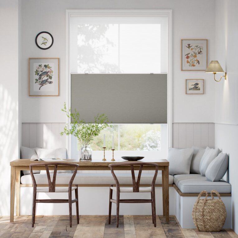 コードレス ツインハニカム シアーゲインズボログレー ハニカムシェード