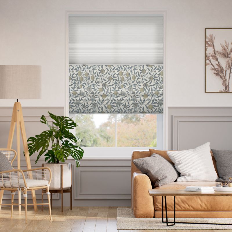 コードレス ツインハニカム シアー ウィリアムモリス フルーツ プリムローズ シェード