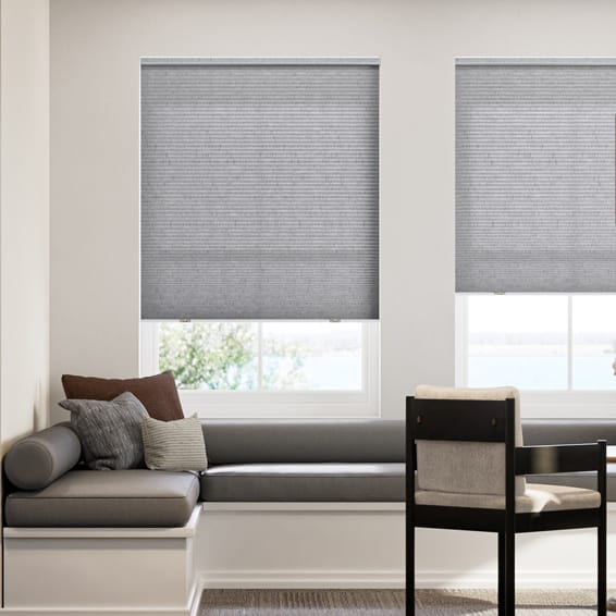 コードレス採光リネンハニカム モダングレー ハニカムシェード