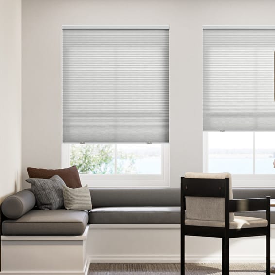 コードレス採光リネンハニカム モダンライトグレー ハニカムシェード