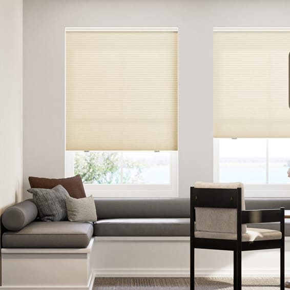 コードレス採光リネンハニカム シアーベージュ ハニカムシェード