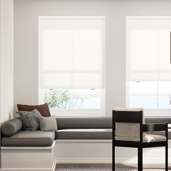 コードレス採光リネンハニカム ホワイト ハニカムシェード