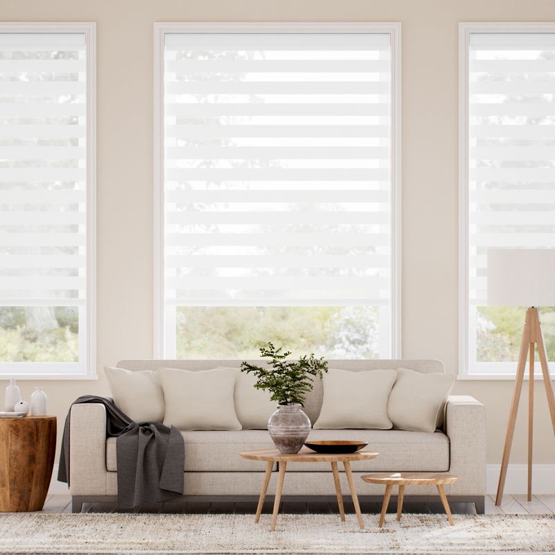 コードレス ゼブラ ルグゼ・ ホワイト 調光ロールスクリーン