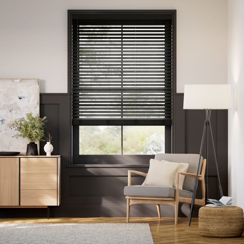 コードレス  メトロポリタン ブラック ウッドブラインド