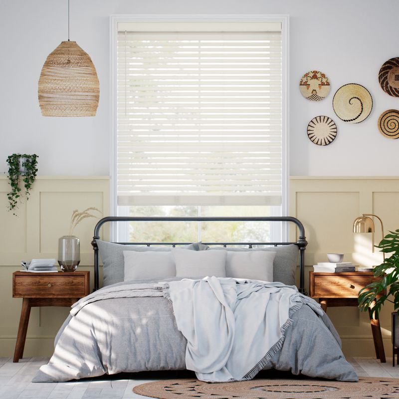 コードレス メトロポリタン クリーム ウッドブラインド