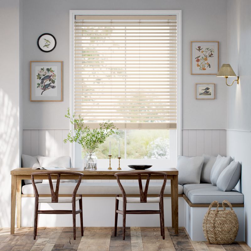 コードレス ナチュラル ベージュ ウッドブラインド