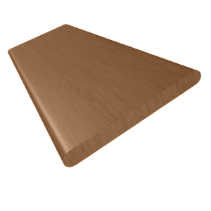 コードレス シンプル ヘーゼルブラウン ウッドブラインド サンプルの写真