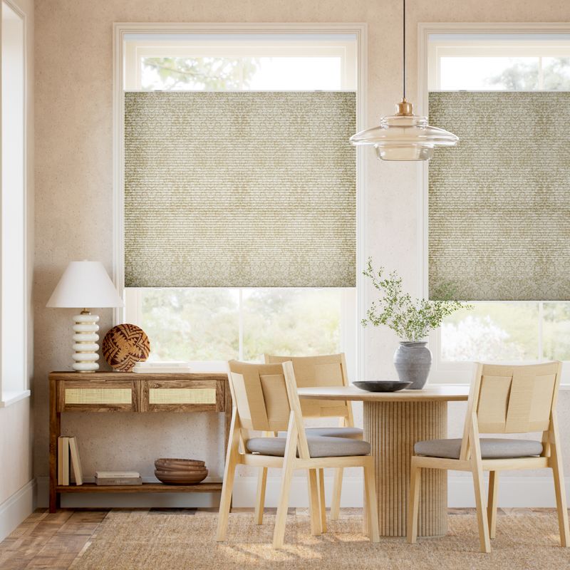 コードレス 採光トップダウンハニカム ウィリアムモリス ブラックソーン サフラン シェード