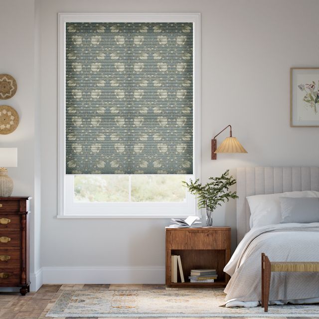 コードレス採光ハニカム ウィリアムモリス ピンパーネル セージ シェード