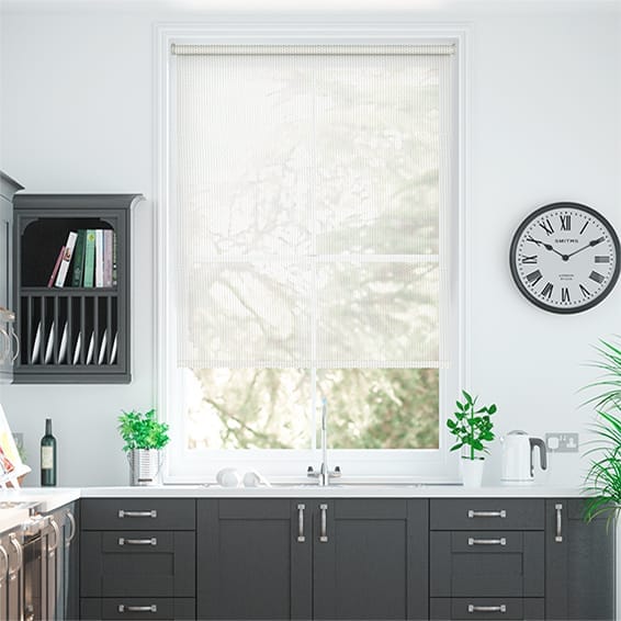 【カーテンレール可】オキュラス　アイスホワイト ロールスクリーン　-プルコード式-