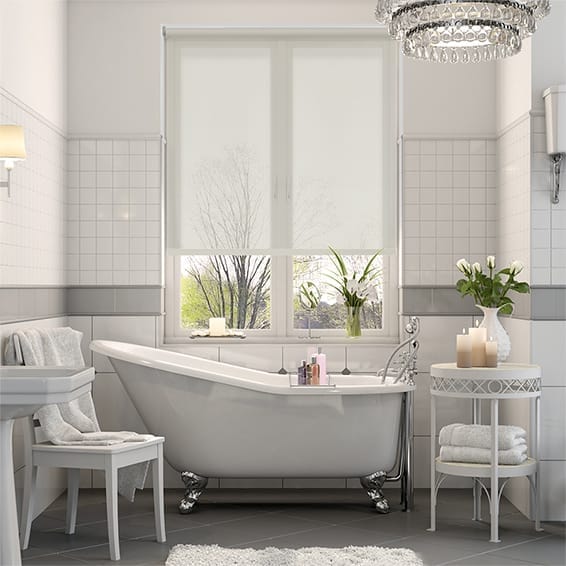 【カーテンレール可】オキュラス　パール ロールスクリーン　-プルコード式-