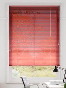 【カーテンレール可】エッセンス　レッド アルミブラインド サムネイル写真