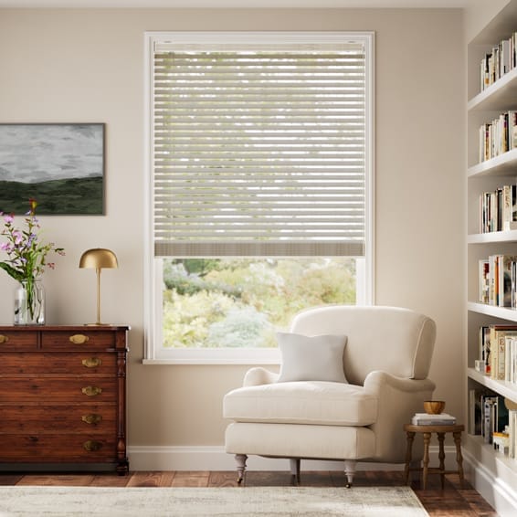 【カーテンレール可】ラスティック　オフホワイト ウッドブラインド