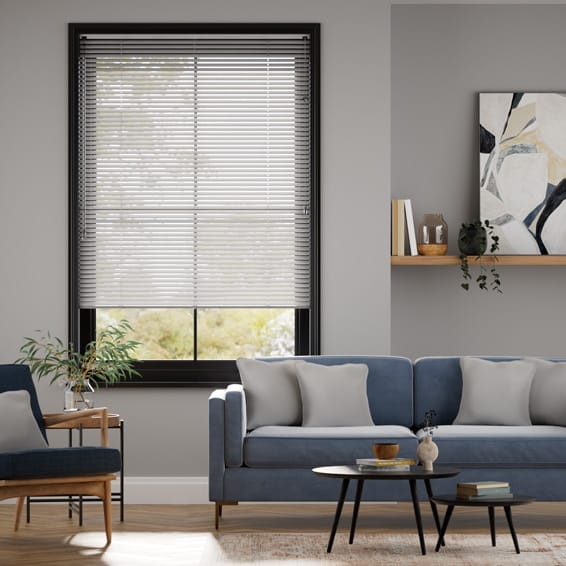 【カーテンレール可】ウッド調　ホワイト アルミブラインド