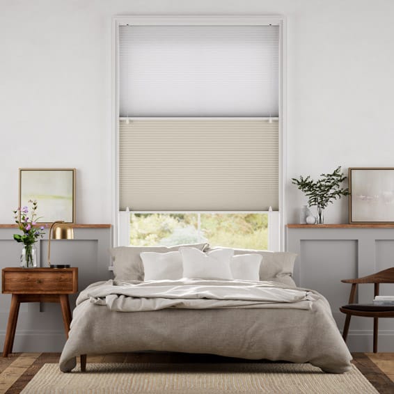 【カーテンレール可】ツインハニカム ベージュ ハニカムシェード