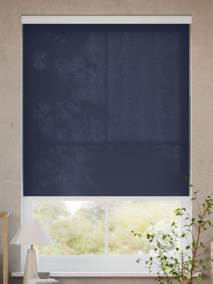 【カーテンレール可】非遮光 ネイビー ロールスクリーン サムネイル写真