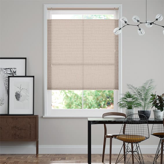 【カーテンレール可】採光トップダウンハニカム ホップサック シェード