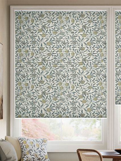 【カーテンレール可】遮光ハニカム ウィリアムモリス フルーツ プリムローズ ハニカムシェード サムネイル写真