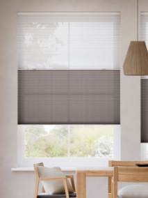 コードレス リネンツインハニカム リネンシアークリアホワイト × リネンモダンブラウン ツインハニカムシェード サムネイル写真