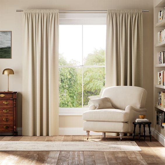 デボンストライプ　サンド カーテン