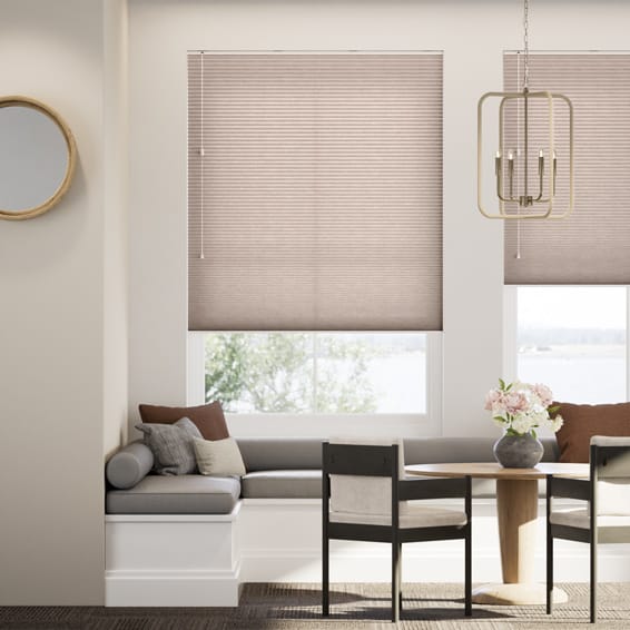 採光リネンハニカム モダンライトブラウン ハニカムシェード