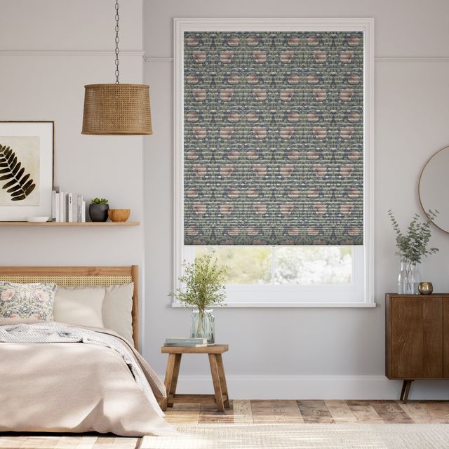 電動 遮光ハニカム ウィリアムモリス ピンパーネル ブラッシュ シェード