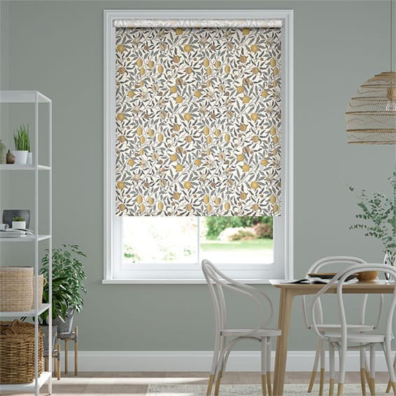 電動 ウィリアムモリス フルーツ プリムローズ ロールスクリーン