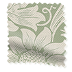 【電動】William Morris -ウィリアムモリス　サンフラワー　ソフトグリーン ローマンシェード サンプルの写真