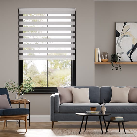 電動 ゼブラ ルグゼ・グレー 調光ロールスクリーン