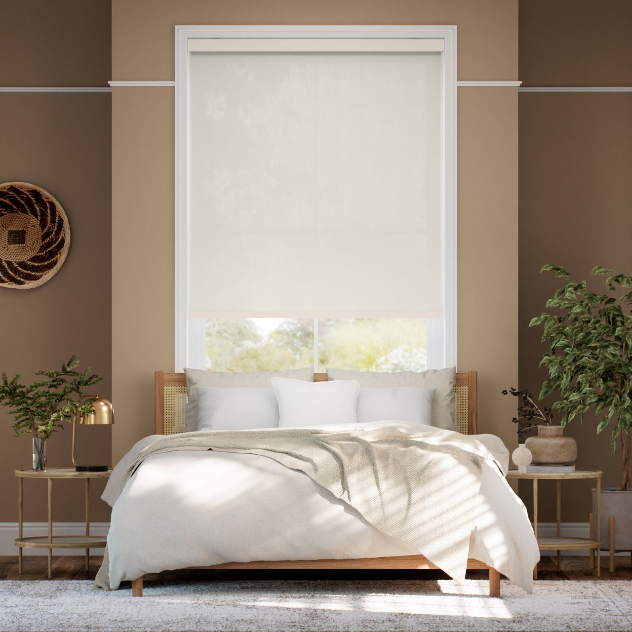 防炎 非遮光 アイボリー ロールスクリーン