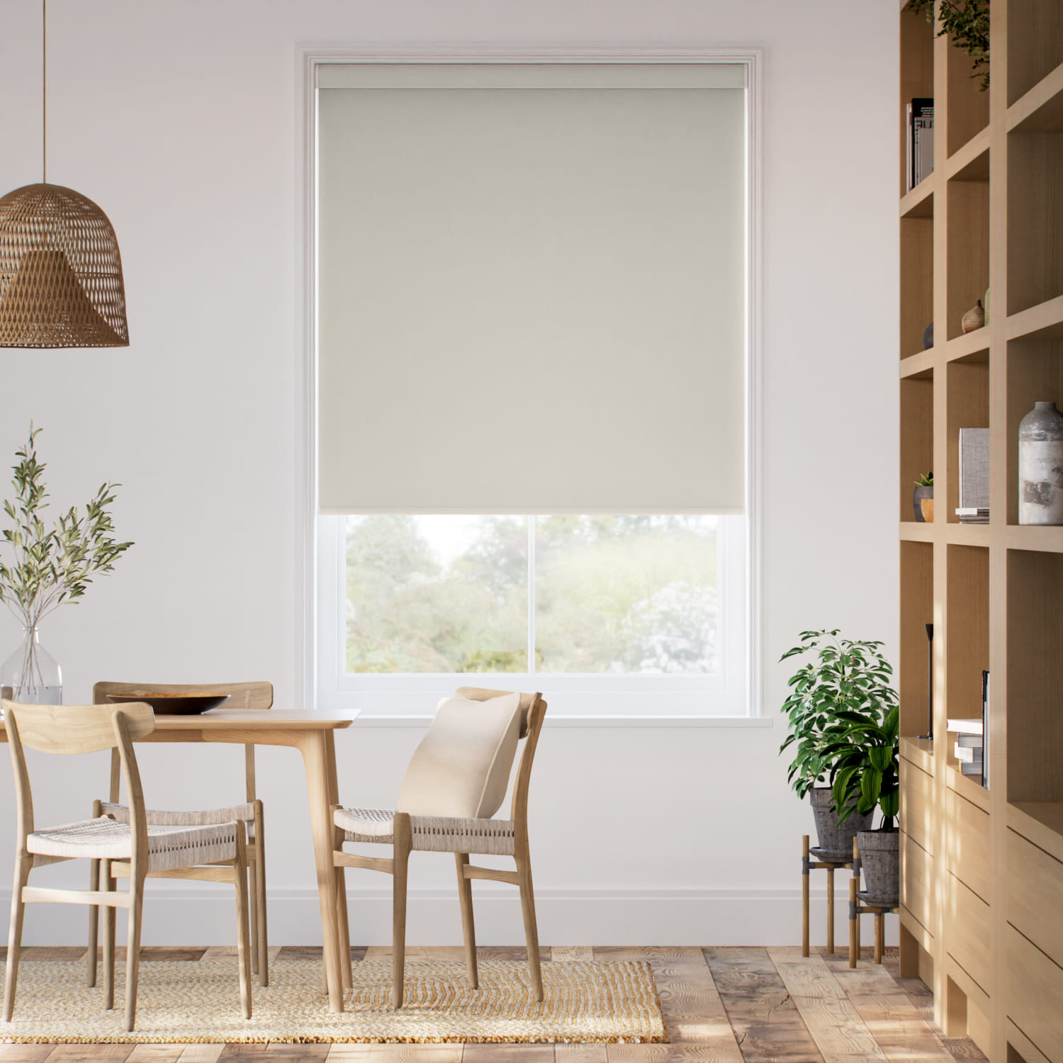 コードレス 遮光 グレージュ ロールスクリーン