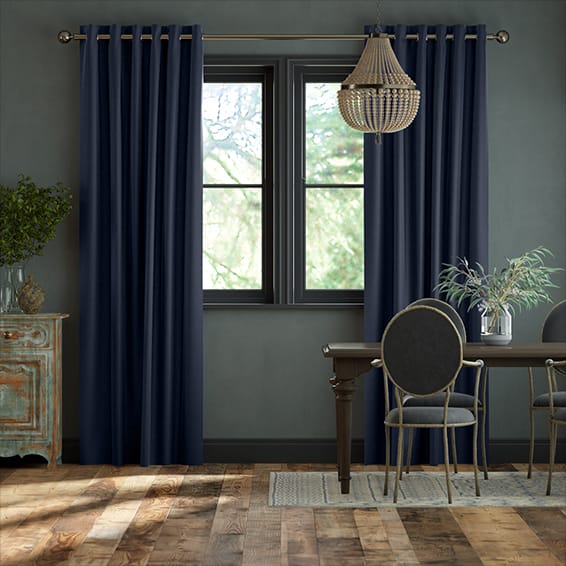 ハロウ　ネイビー カーテン