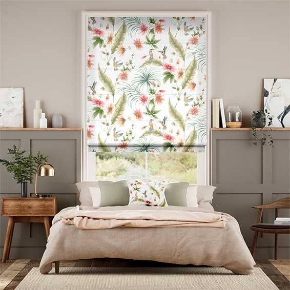 ハミングバード　ビンテージピンク ローマンシェード