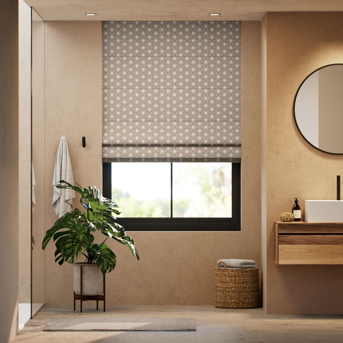 麻の葉 楓 ローマンシェード