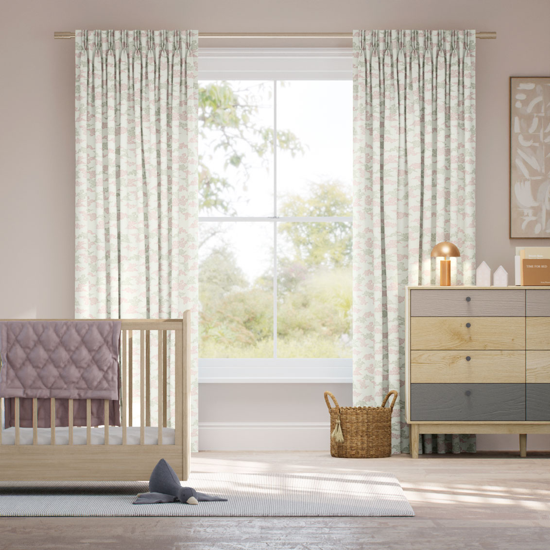 雲 桃 カーテン