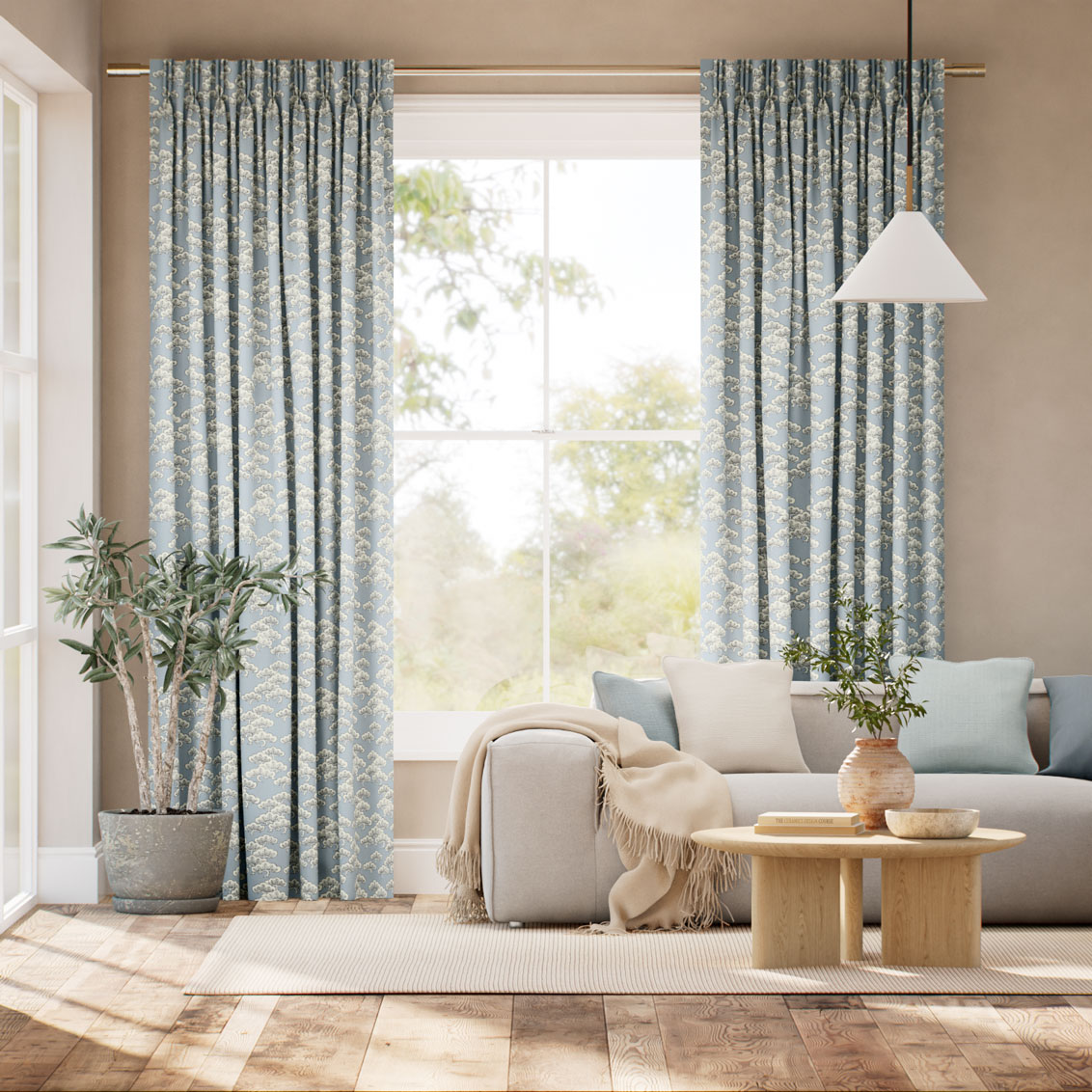 松 雨空 カーテン